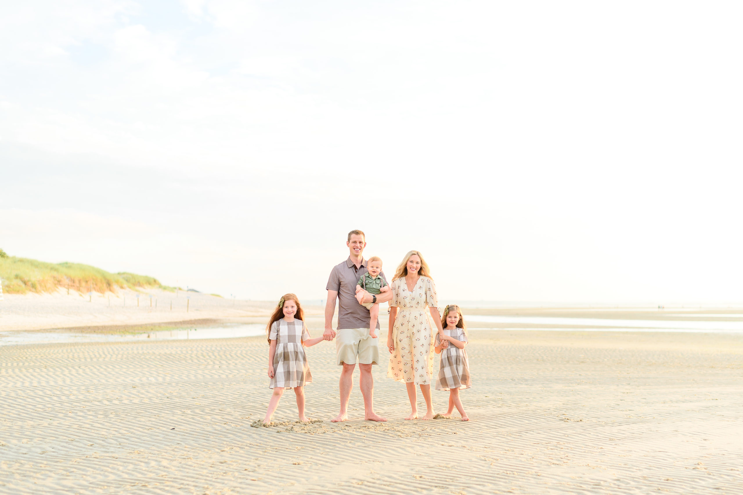 Mayflower Beach sunset family photoshoot